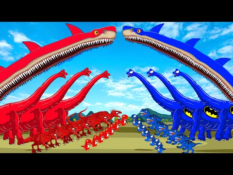 Jurassic World Rebirth- Dinosaur vs Shark, T-rex: Saving Little Dinosaurs from Prehistoric Danger!