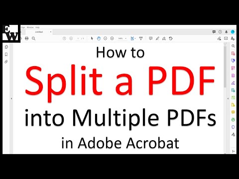 How to Split a PDF into Multiple PDFs in Adobe Acrobat (Older Interface)