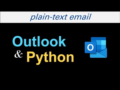 How to send PLAIN TEXT EMAIL from Outlook using Python