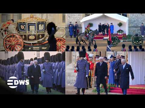 FULL ROYAL CEREMONY: Guard of Honour & Carriage Procession for German President at Windsor | AC1E