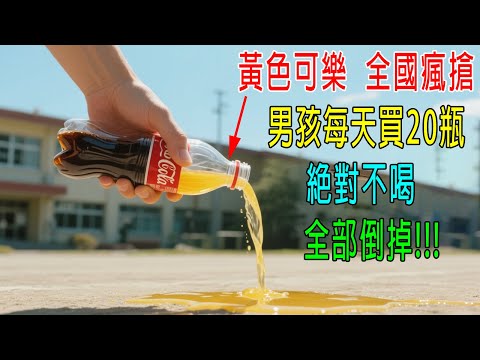 黃色可樂，全國瘋搶，男孩每天買20瓶，絕對不喝，全部倒掉！原因意外