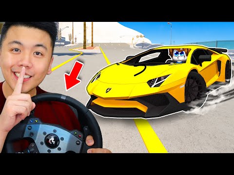 I Used A Steering Wheel on ROBLOX to Race...