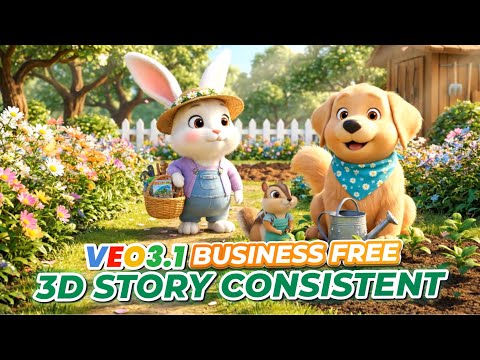 STOP PAYING 🔥 How to Create 3D Animated Story Consistent Character with Veo 3.1 FREE Unlimited
