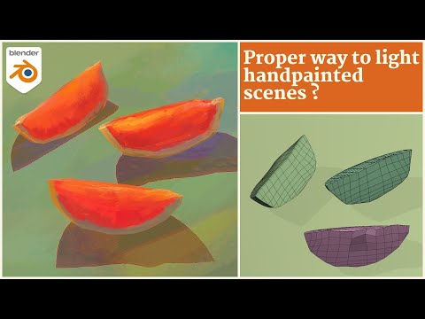 NPR lighting methods for handpainted scenes in Blender