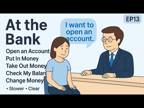 At the Bank – Easy English to Talk About Money