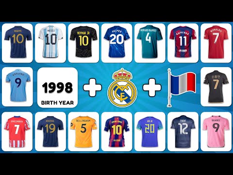 Guess JERSEY Version ⚽👕 Guess Football Players by Their Song, Birth Year & Club | Ronaldo, Messi
