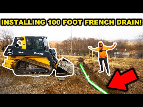 Installing a DIY 100ft Long French Drain in My Driveway!!! (Will It Work?)