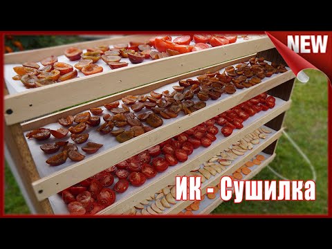 Инфракрасная сушилка в деле.  Сушим овощи и фрукты  на самодельной ИК- сушилке.