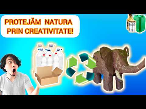 Recycled Cardboard and PET Elephant: Eco-Friendly DIY Project