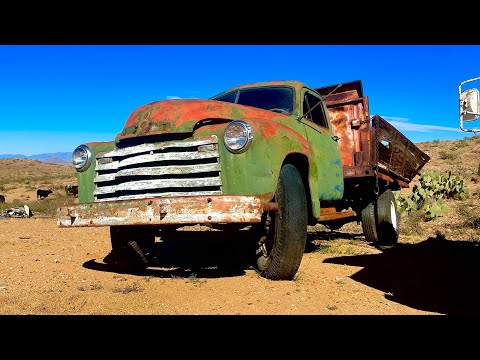 ‘53 Chevy DUMPTRUCK for $600! left 50 YEARS ago on a ranch- will it RUN & DRIVE?