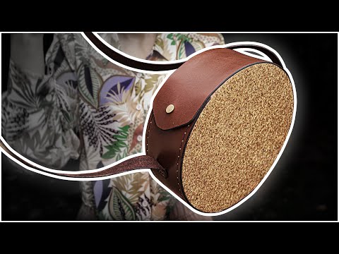 Leather And Cork Round Bag | Leatherworking