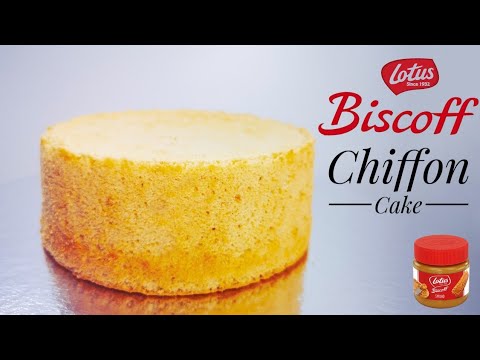 Lotus Biscoff Chiffon Cake | Biscoff Chiffon Cake | Biscoff Cake | Bake and Toss
