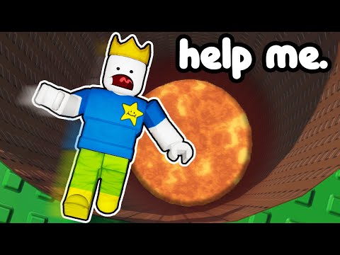 Jumping in the DEEPEST HOLE in Roblox...