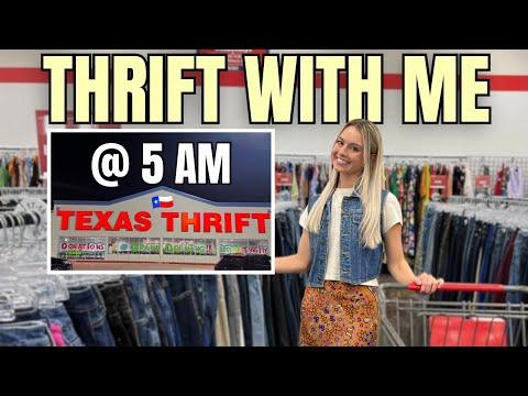 THRIFT WITH ME AT 5AM | 50% off Sale | Try-On
