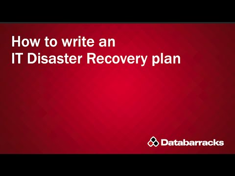 How to write an IT Disaster Recovery Plan