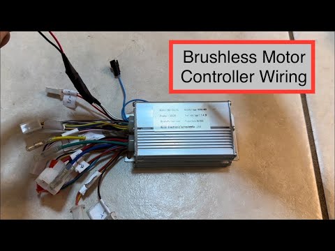 Brushless e-bike hub motor controller wiring diagram MQ-XCL16 36v/48v 350W tutorial explained BLDC