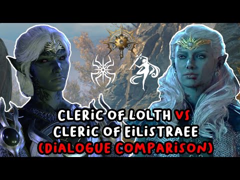 Cleric of Lolth and Cleric of Eilistraee Dialogue Comparison [Baldur's Gate 3]