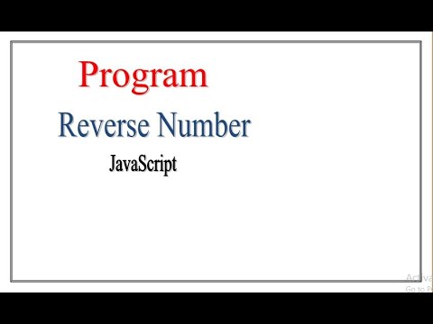 Reverse Number program in Javascript in hindi |#Program| Javascript