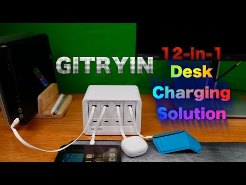 Gitryin IntelliCharge 12-in-1 Hub Showcase | GaN Fast Charging & Clean Desk Setup