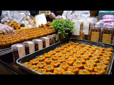 The Hottest Korean Dessert Traditional Cookie Yakgwa Making Process Honey Chewy Yummy 한과미의식 개성주악 약과