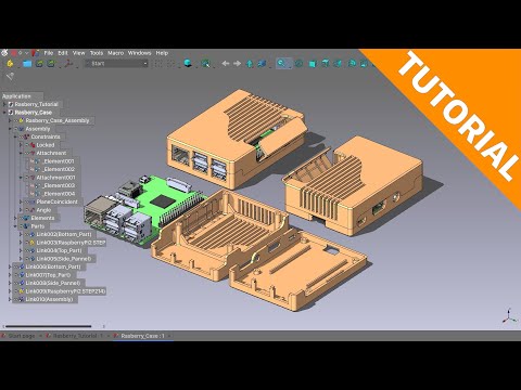 Design a Rasberry Pi case for 3d printing tutorial using FreeCAD LinkStage3.