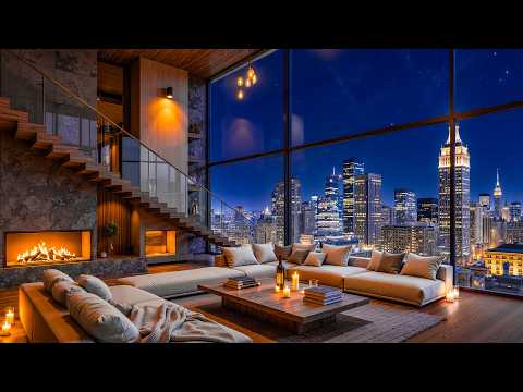 Luxury Cozy Night with Smooth Piano Jazz – Warm Ambience for Unwinding & Deep Sleep