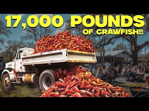 A Crawfish Farm and 17,000 POUNDS of Boiled Crawfish