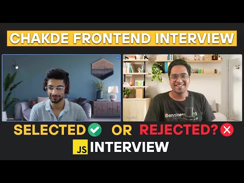 Best Javascript Interview for Freshers| Chakde Frontend Interview EP - 13