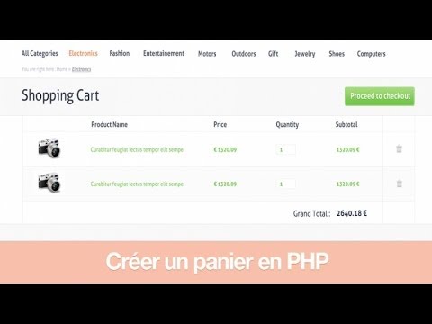 Tutoriel PHP : Créer un panier en PHP