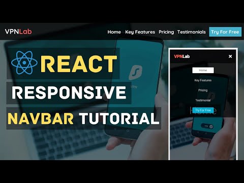 Build Responsive Navbar with React and React Router | React Tutorials for Beginners