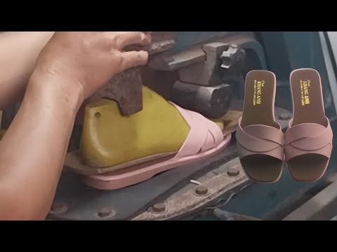 The craftsman continues to share how to make a unique and innovative pair of sandals – Part 28.