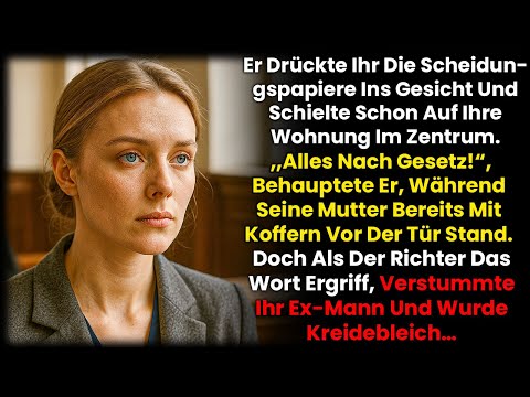 Er drohte ihr mit Scheidung und wollte die Wohnung – doch als der Richter sprach, wurde er blass…