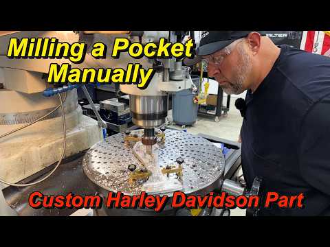 Custom Harley Davidson Brake Caliper Bracket- Milling a Pocket Manually