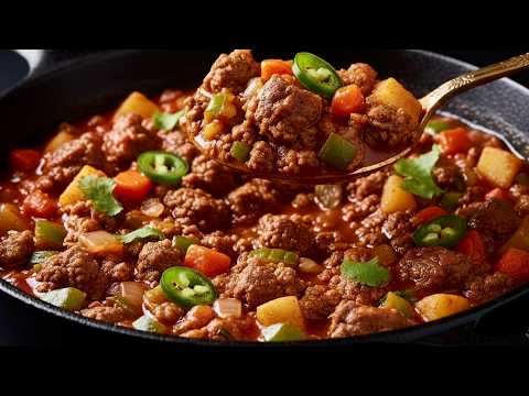 This Spicy One-Pan Beef & Veggie Stew Will Warm Your Soul ❄️ No-Fuss, All-Flavor 🍲