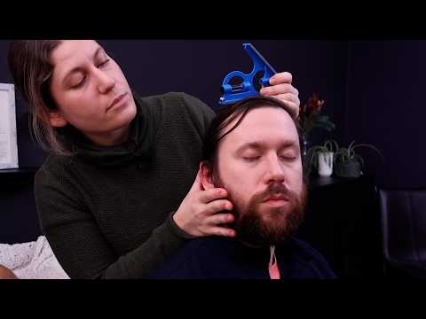 [ASMR] Perfectionist Posture Adjustment & Measuring (the neck was freed)