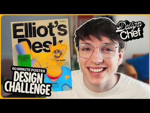 I Designed a Poster that is also a Desk Tour! (DESIGN CHEF #6)