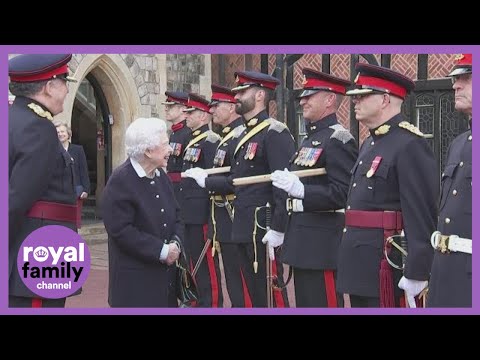 Queen Jokes with Canadian Officer About His Medals