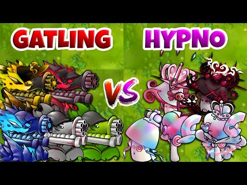 PVZ Fusion 2.4 Challenge - Team GATLING vs HYPNO Plant Fusion VS Obsidian Gargantuar - Who Will Win?