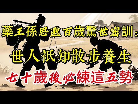藥王孫思邈百歲驚世密訓：世人只知散步養生，他卻說七十歲後必練這五勢！違者輕則傷筋骨，重則三年臥床|養生|打坐冥想|道家|佛教 |佛學知識|修心修行|禪悟人生 |南無阿彌陀佛|談佛道安