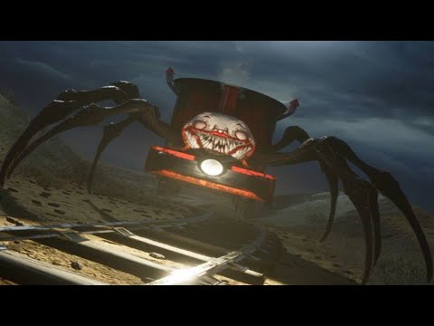 This game is a train driver escaping a giant train spider