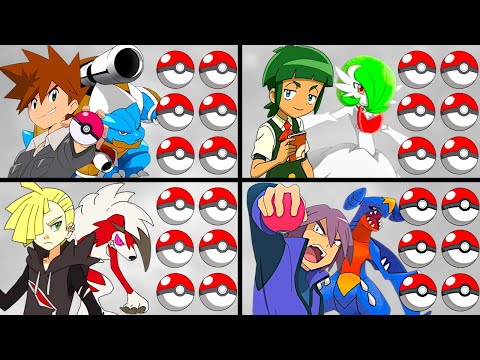 Every Ash Rivals Best Pokémon Team