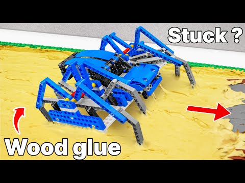 6 Lego Walkers vs 4 Obstacles: House Paint, Dough, Slime, Wood Glue | FM Lego Technic
