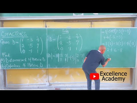 Determinant, Cofactor and Transpose of a 3x3 Matrix | Matrix Determinant, Cofactor and Transpose.