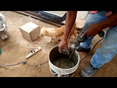 Cellular concrete with additives (water repellent and accelerator)