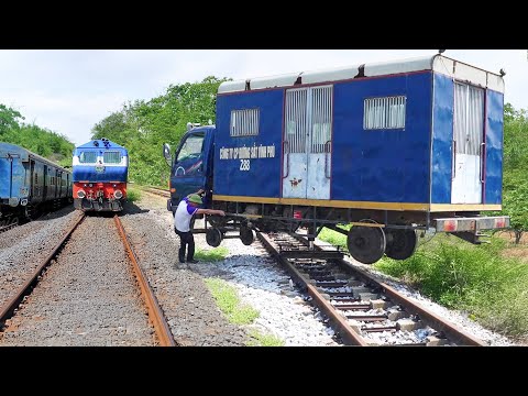 Riding the Craziest Homemade Rail Truck of Vietnam