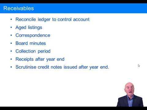 Trade Receivables - ACCA Audit and Assurance (AA)