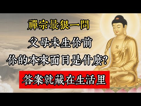 禪宗最狠一問：父母未生你前，你的本來面目是什麼？答案藏在生活里！#佛教 #佛家 #佛法 #佛學知識 #佛學智慧 #修心修行 #佛教文化 #禪悟人生 #傳統文化