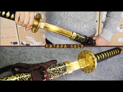 A great idea to create a golden katana from brass