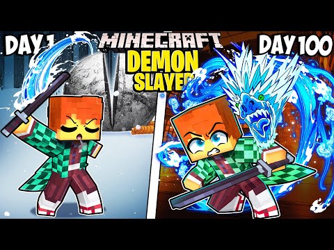 I Survived 100 Days as a DEMON SLAYER in Minecraft!