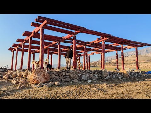 Building a MAGNIFICENT LOG HOUSE on LOG PILLARS, Cabin Build Off Grid, Diy Project (Part: 2)